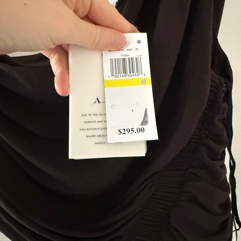 NWT ALC Kayden Jersey Top In Espresso Brown - Picture 5 of 6